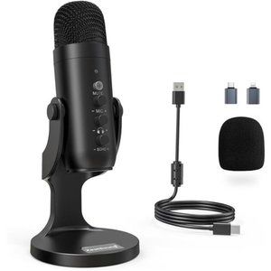 USB Microphone,Condenser Computer PC Mic,Plug&Play Gaming Microphones